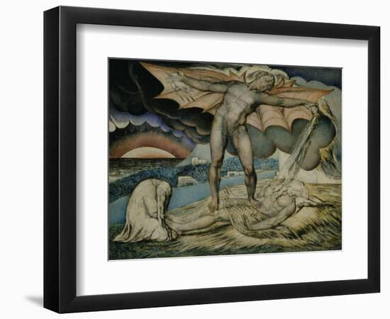 Satan Smiting Job with Sore Boils-William Blake-Framed Giclee Print