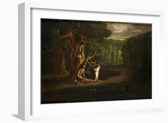 Satan Tempting Eve, from "Paradise Lost" by John Milton-John Martin-Framed Giclee Print