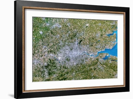 Satellite Image of Greater London, UK-PLANETOBSERVER-Framed Photographic Print