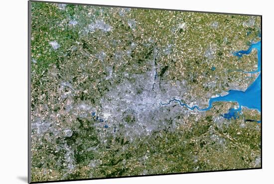 Satellite Image of Greater London, UK-PLANETOBSERVER-Mounted Photographic Print