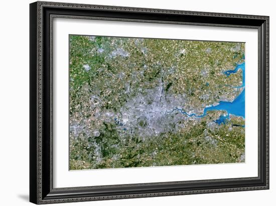 Satellite Image of Greater London, UK-PLANETOBSERVER-Framed Photographic Print