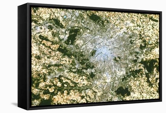 Satellite Image of Paris-PLANETOBSERVER-Framed Premier Image Canvas