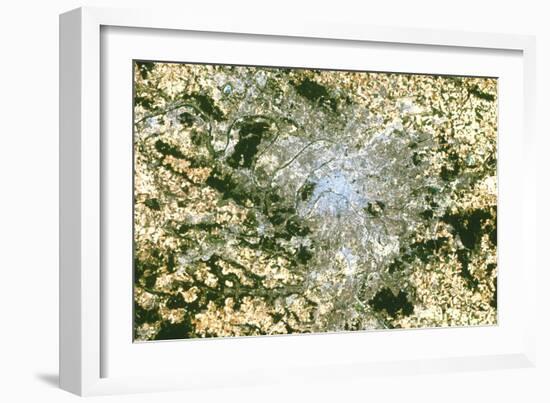 Satellite Image of Paris-PLANETOBSERVER-Framed Photographic Print