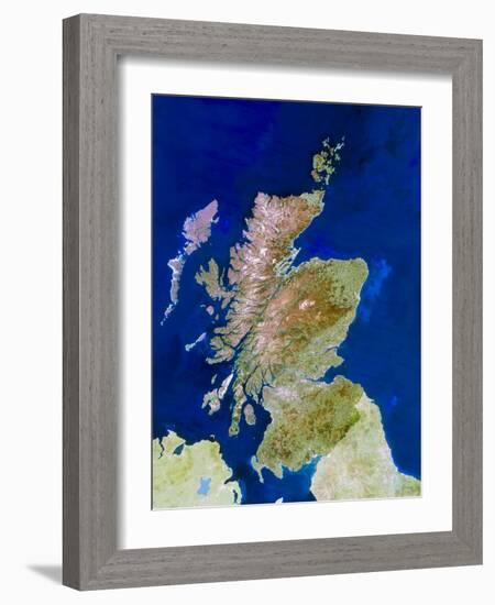 Satellite Image of Scotland-PLANETOBSERVER-Framed Photographic Print