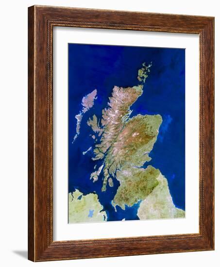 Satellite Image of Scotland-PLANETOBSERVER-Framed Photographic Print