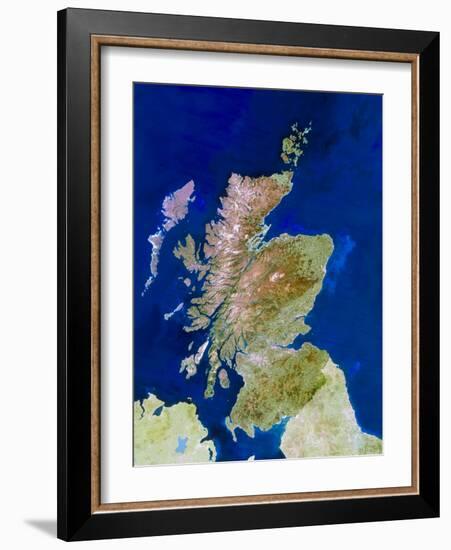 Satellite Image of Scotland-PLANETOBSERVER-Framed Photographic Print