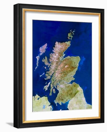 Satellite Image of Scotland-PLANETOBSERVER-Framed Photographic Print