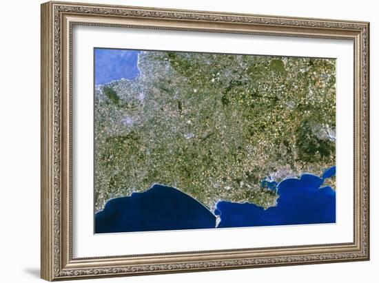 Satellite Image of Southwest England-PLANETOBSERVER-Framed Photographic Print