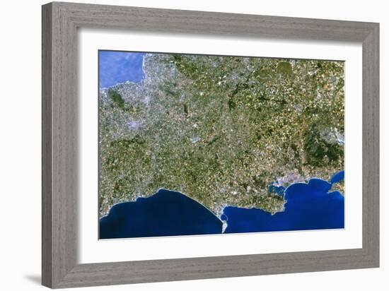 Satellite Image of Southwest England-PLANETOBSERVER-Framed Photographic Print