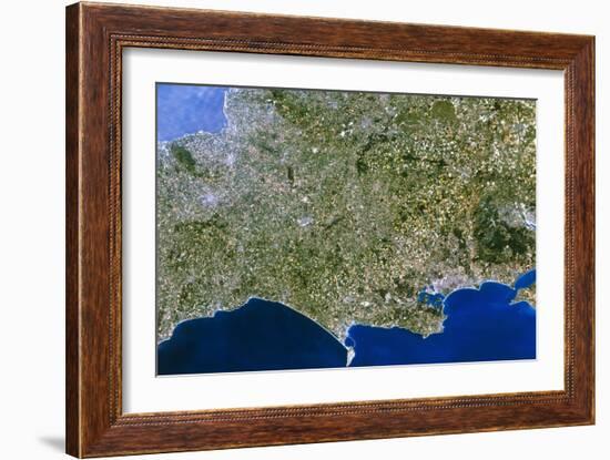 Satellite Image of Southwest England-PLANETOBSERVER-Framed Photographic Print