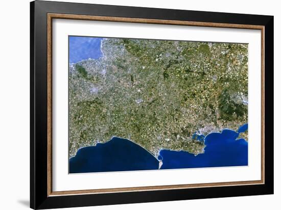 Satellite Image of Southwest England-PLANETOBSERVER-Framed Photographic Print