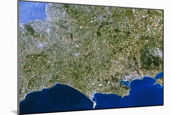 Satellite Image of Southwest England-PLANETOBSERVER-Mounted Photographic Print