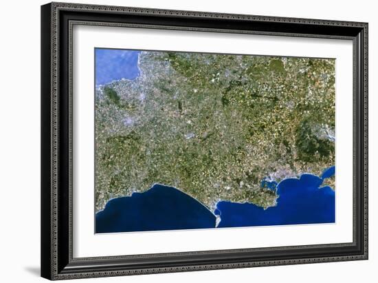 Satellite Image of Southwest England-PLANETOBSERVER-Framed Photographic Print