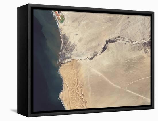 Satellite Image of the Swakop River in the Western Part of Namibia-Stocktrek Images-Framed Premier Image Canvas