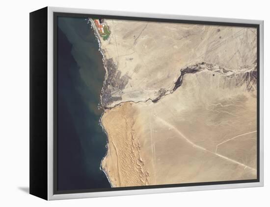 Satellite Image of the Swakop River in the Western Part of Namibia-Stocktrek Images-Framed Premier Image Canvas