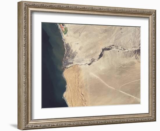 Satellite Image of the Swakop River in the Western Part of Namibia-Stocktrek Images-Framed Photographic Print