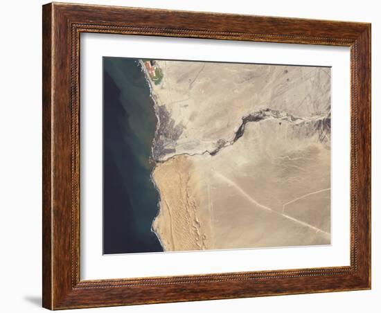 Satellite Image of the Swakop River in the Western Part of Namibia-Stocktrek Images-Framed Photographic Print