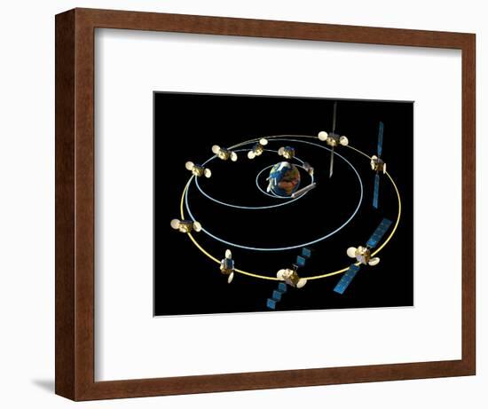 Satellite Launch Sequence Diagram-David Ducros-Framed Premium Photographic Print