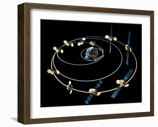 Satellite Launch Sequence Diagram-David Ducros-Framed Photographic Print