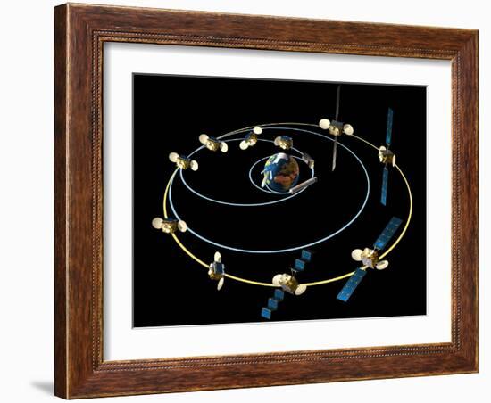 Satellite Launch Sequence Diagram-David Ducros-Framed Photographic Print