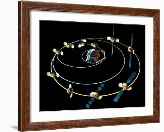 Satellite Launch Sequence Diagram-David Ducros-Framed Photographic Print