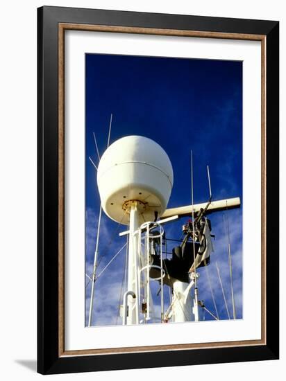 Satellite Receiver on Board the Golar Petrograde-David Parker-Framed Photographic Print