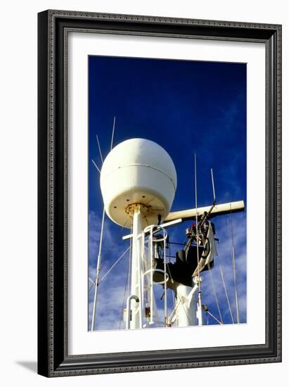 Satellite Receiver on Board the Golar Petrograde-David Parker-Framed Photographic Print