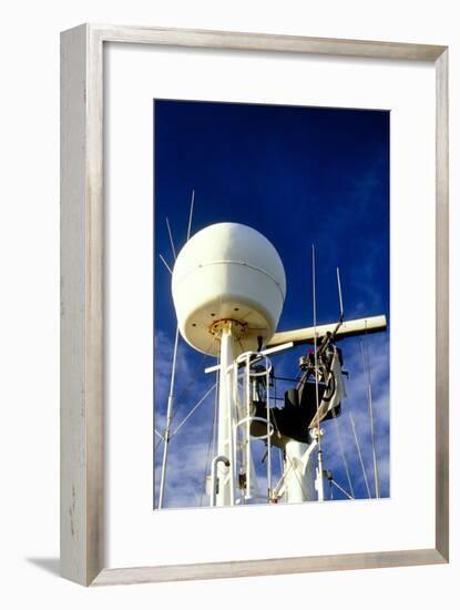 Satellite Receiver on Board the Golar Petrograde-David Parker-Framed Photographic Print