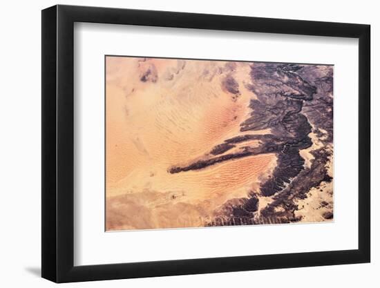 Satellite view of arid landscape, Tamanrasset, Algeria-null-Framed Photographic Print