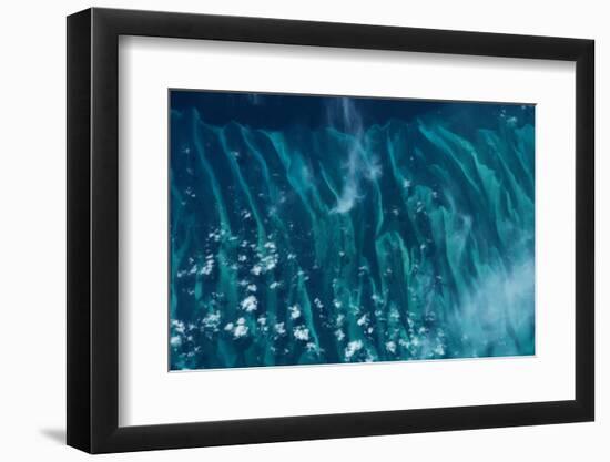 Satellite view of Atlantic Ocean near Elethura, Bahamas-null-Framed Photographic Print