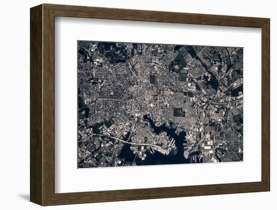 Satellite view of Baltimore, Maryland, USA-null-Framed Photographic Print