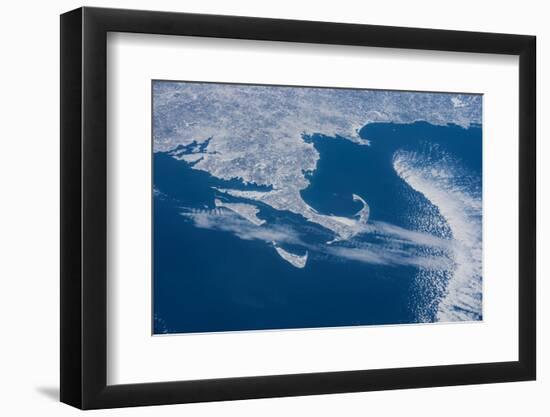 Satellite view of Cape Cod Area in winter, Massachusetts, USA-null-Framed Photographic Print