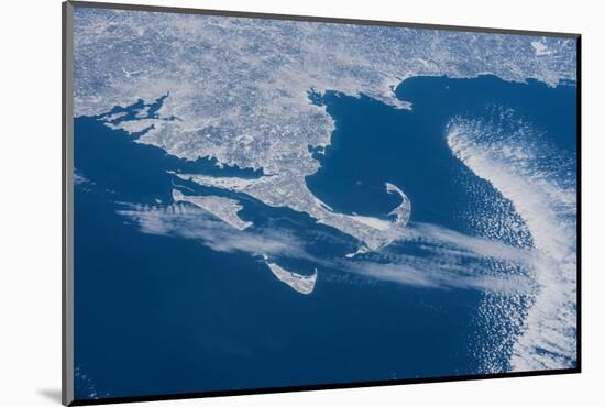 Satellite view of Cape Cod Area in winter, Massachusetts, USA-null-Mounted Photographic Print