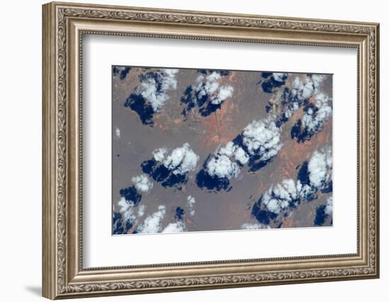 Satellite view of clouds over landscape, Kyzylorda Province, Kazakhstan-null-Framed Photographic Print
