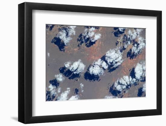 Satellite view of clouds over landscape, Kyzylorda Province, Kazakhstan-null-Framed Photographic Print