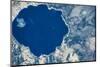 Satellite view of Crater Lake, Oregon, USA-null-Mounted Photographic Print