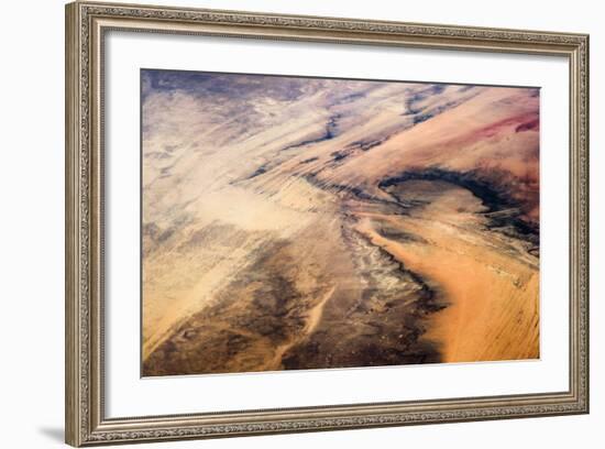 Satellite view of desert area, New Valley Governorate, Egypt,-null-Framed Photographic Print