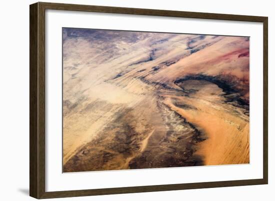 Satellite view of desert area, New Valley Governorate, Egypt,-null-Framed Photographic Print