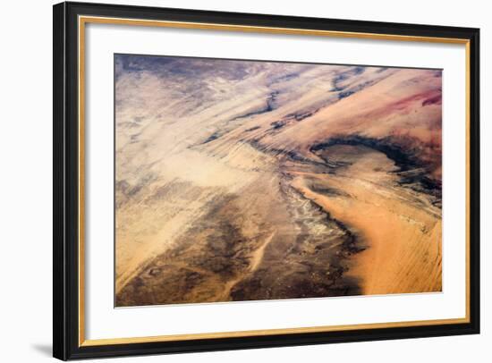 Satellite view of desert area, New Valley Governorate, Egypt,-null-Framed Photographic Print