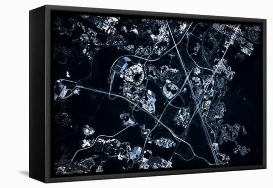 Satellite view of Disneyworld, Orlando, Florida, USA-null-Framed Premier Image Canvas