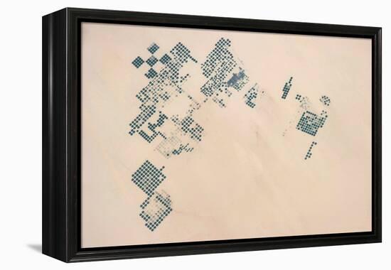 Satellite view of fields in North Darfur, Sudan-null-Framed Premier Image Canvas