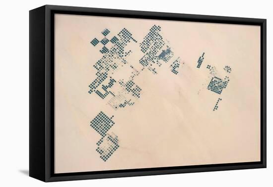 Satellite view of fields in North Darfur, Sudan-null-Framed Premier Image Canvas