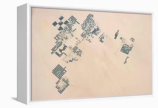 Satellite view of fields in North Darfur, Sudan-null-Framed Premier Image Canvas