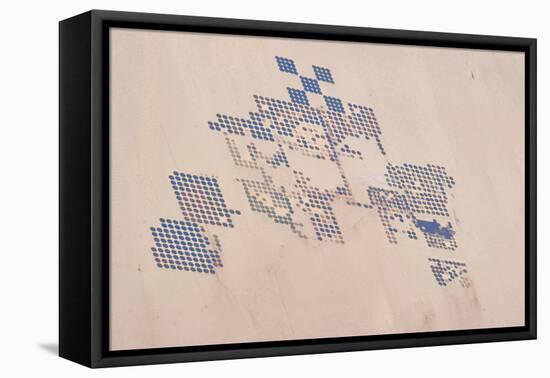 Satellite view of fields in Shamal Darfur, Sudan-null-Framed Premier Image Canvas