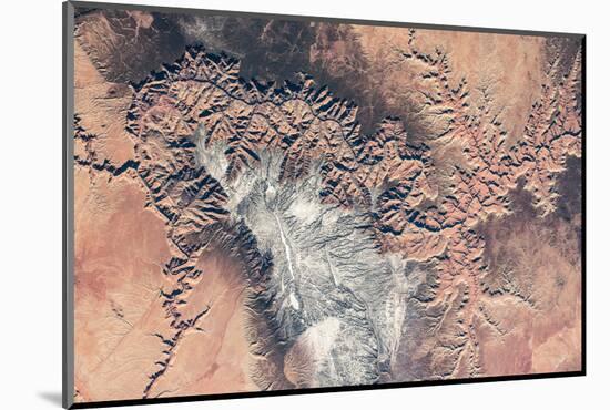 Satellite view of Grand Canyon, Arizona, USA-null-Mounted Photographic Print