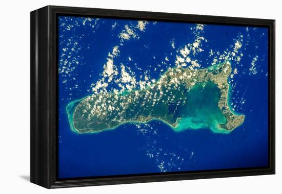 Satellite view of Grand Cayman-null-Framed Premier Image Canvas