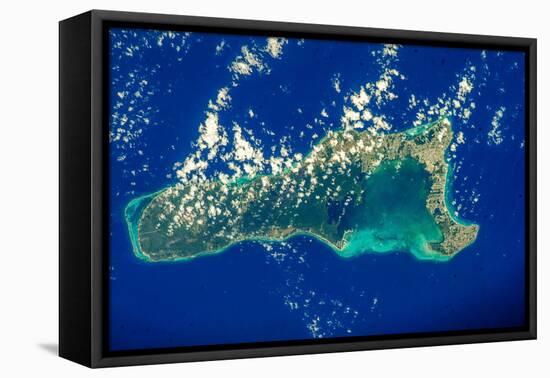 Satellite view of Grand Cayman-null-Framed Premier Image Canvas