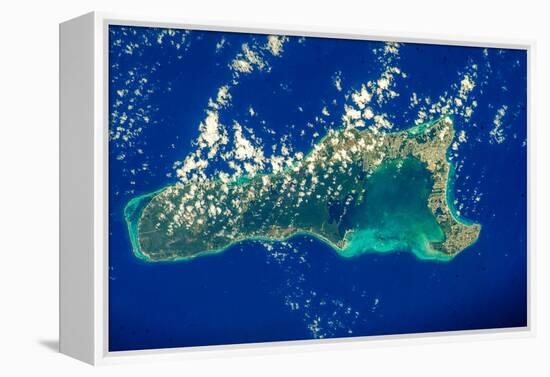 Satellite view of Grand Cayman-null-Framed Premier Image Canvas