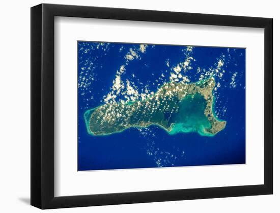 Satellite view of Grand Cayman-null-Framed Photographic Print