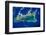 Satellite view of Grand Cayman-null-Framed Photographic Print